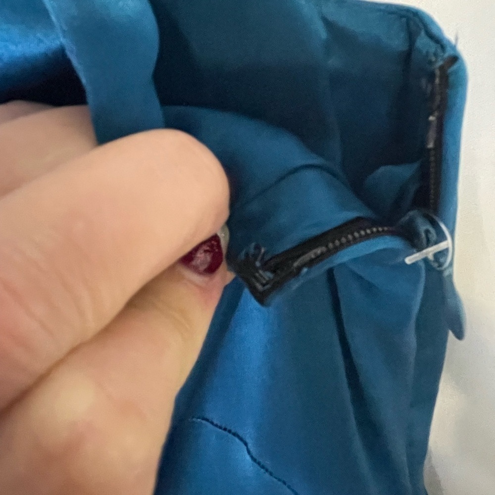 Tahari Arthur S. Levine/ Blue and black dress with braided scoop neck collar‍‍‍‍ - Picture 7 of 11